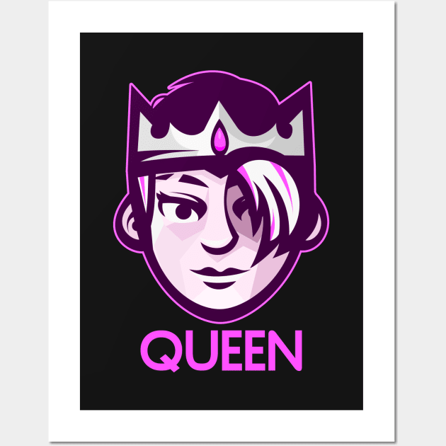 Cool Queen Wall Art by Johnitees